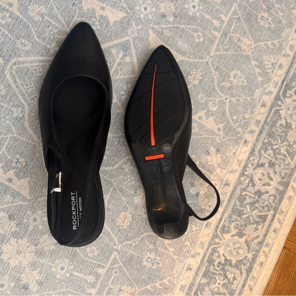 Rockport Women's Black Slingback Heels